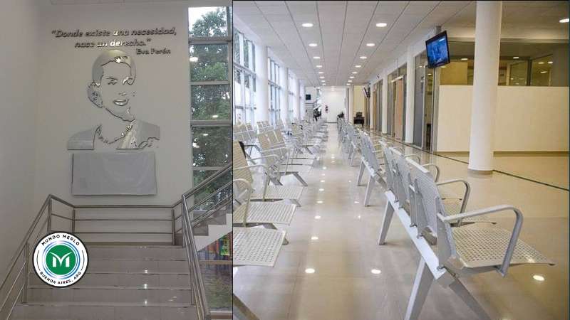 Sala de espera del Hospital Eva Perón en Merlo